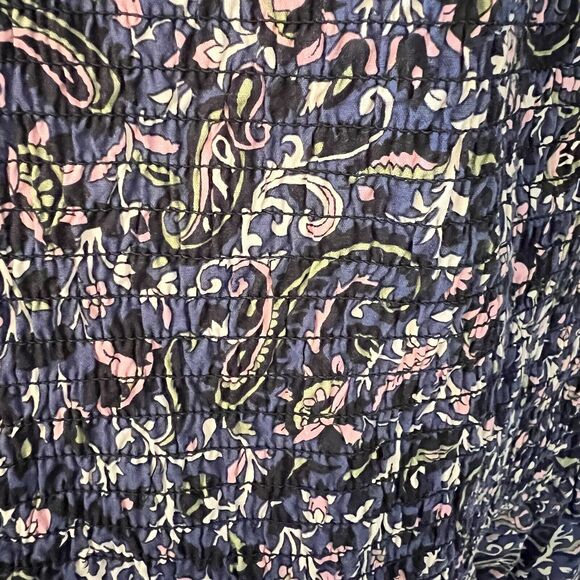 EUC Veronica Beard Karlina Floral 3/4 Sleeve Smocked Button Front Dress- Sz 0 - Picture 8 of 15